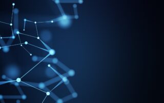 Digital Debt Collection: Abstract network of nodes and lines representing the interconnected, efficient nature of digital debt collection.